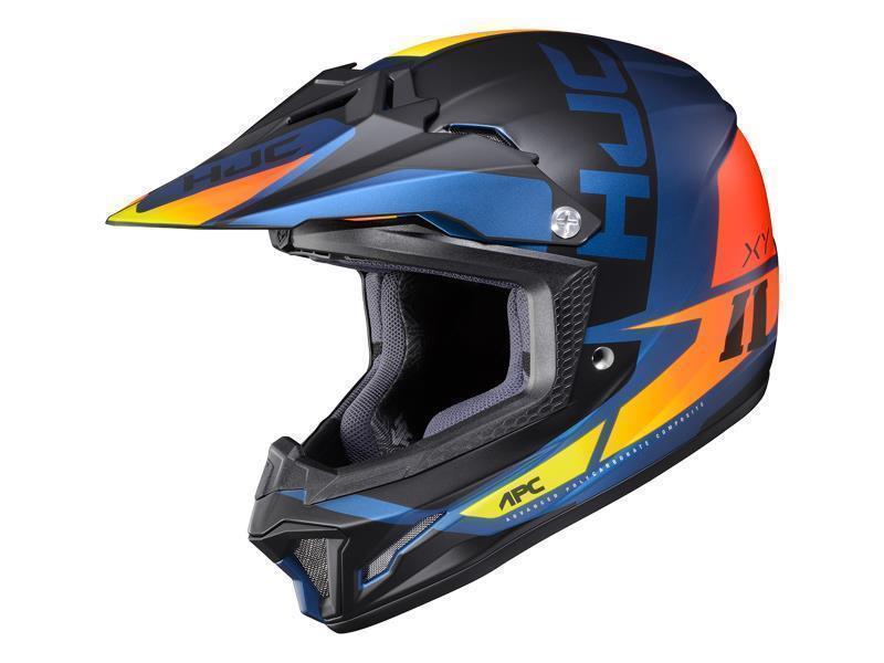 HJC CLXY II casco cross da bambino Creed MC27SF Nero / Blu / Arancio - caschi cross