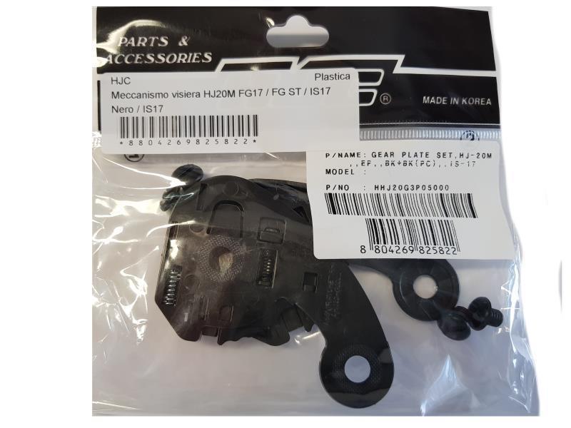 HJC HJ20M meccanismo visiera FG17 / FG ST / IS17 / C70 Nero - ricambi