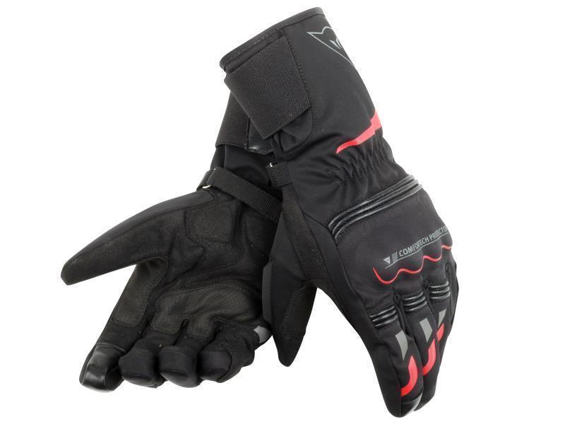 Dainese Tempest D Dry Long guanti moto impermeabili Nero / Rosso - guanti impermeabili