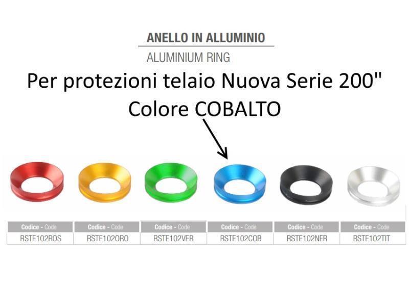 Lightech Anello in alluminio per protezioni telaio Nuova SERIE 200 Cobalto - protezioni telaio e tamponi