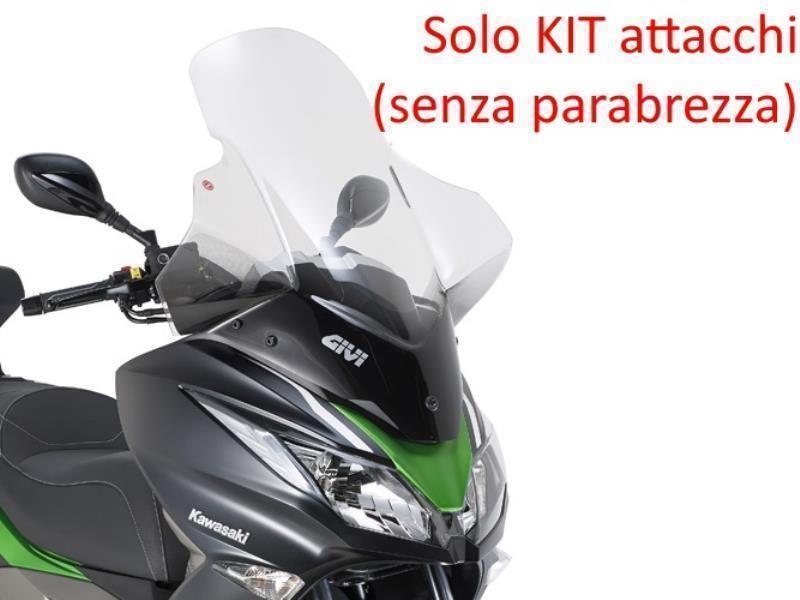 Givi D4111KIT Kit Attacchi parabrezza Kawasaki J300/125 Nero - cupolini e parabrezza