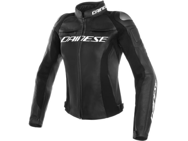 Dainese Racing 3 lady giacca moto da donna Nero / Nero / Nero - giacche in pelle