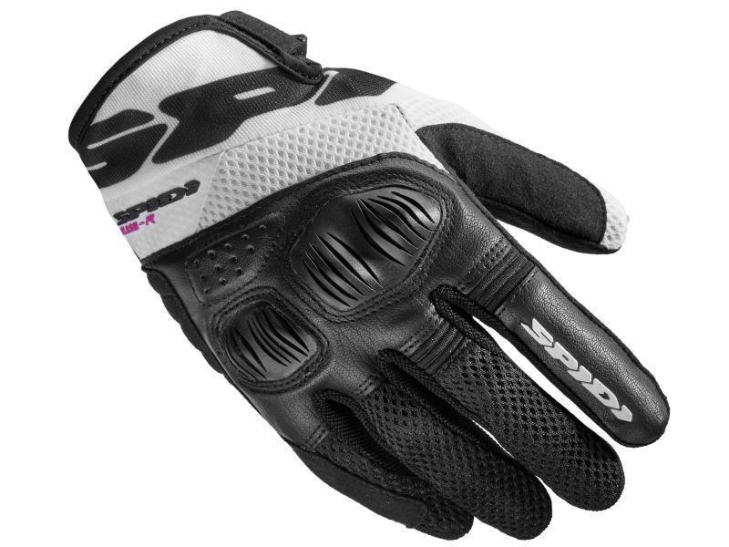 Spidi Flash R Evo lady guanti moto da donna Nero / Bianco - guanti in tessuto