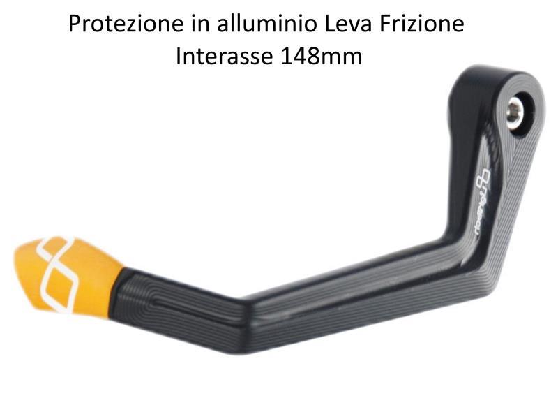 Lightech Protezione leva frizione in alluminio con terminale colorato Oro / interasse 148 mm - leve freno e frizione