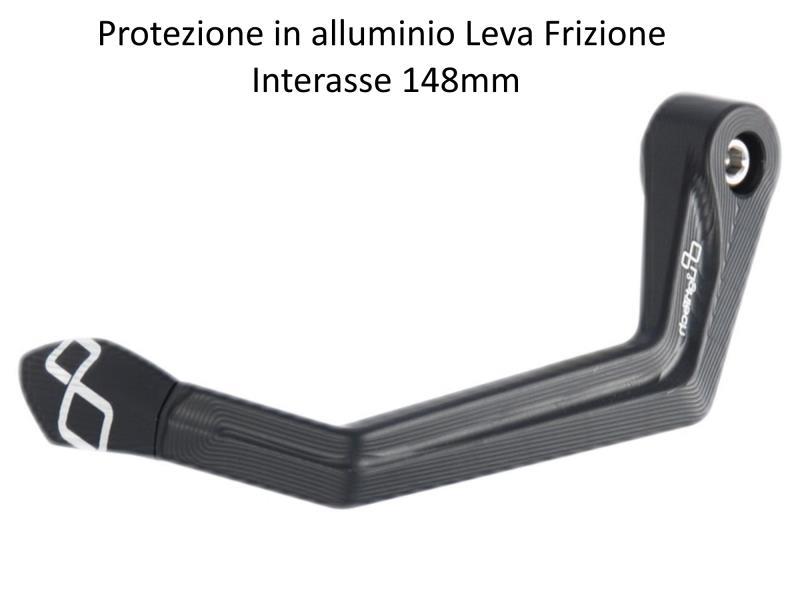 Lightech Protezione leva frizione in alluminio con terminale colorato Nero / interasse 148 mm - leve freno e frizione