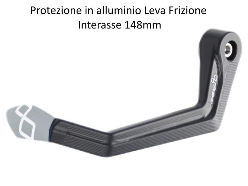 Lightech Protezione leva frizione in alluminio con terminale colorato Argento / interasse 148 mm - leve freno e frizione