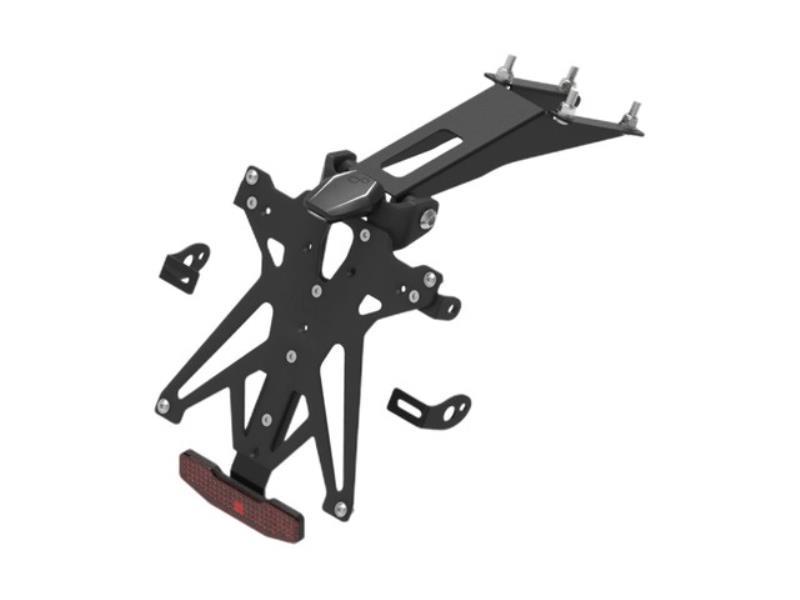 Lightech KT107 Porta targa KTM RC 125 / 200/ 390 17 / 19 regolabile Nero - porta targa