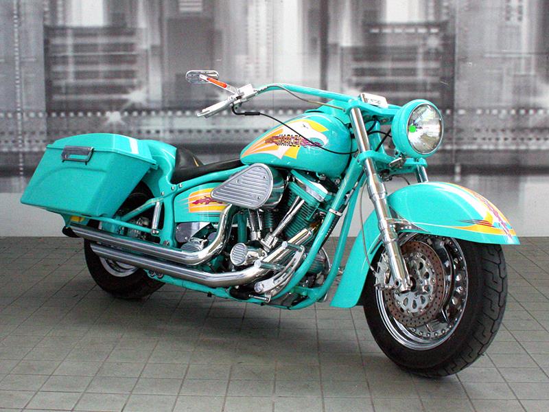 Harley Davidson Softail Custom 1340 FXSTC colore verde usato in vendita