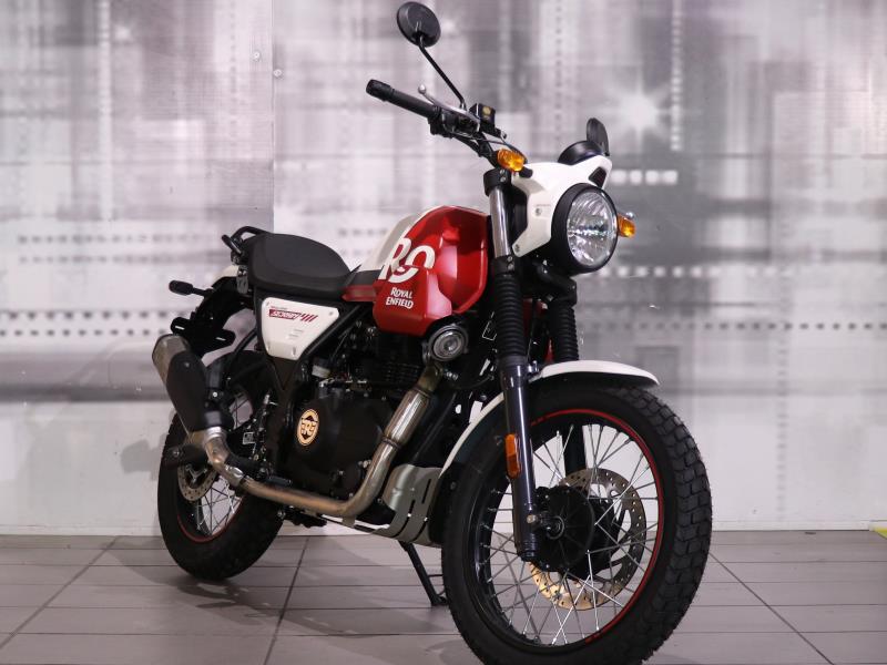 Royal Enfield Scram 411 White Flame nuova - moto scrambler