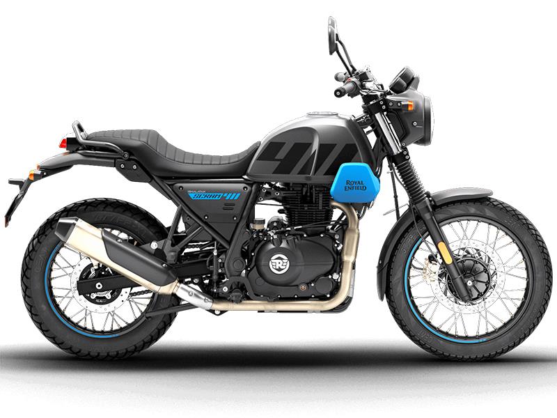 Royal Enfield Scram 411 Graphite Blue aziendale - moto scrambler