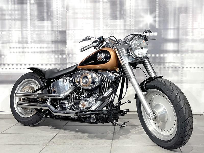 Harley Davidson FLSTF Fat Boy 105th Anniversary Edition Nero/Marrone usata - moto custom