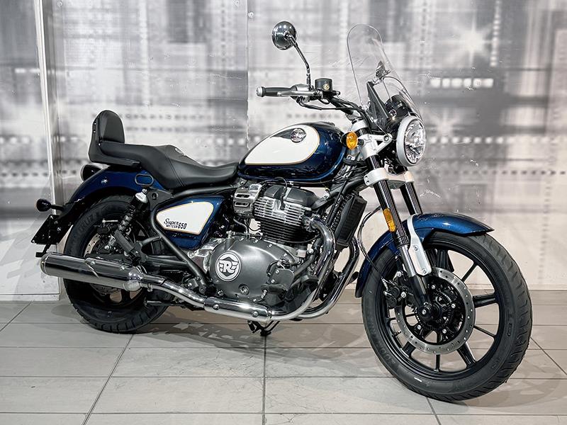 Royal Enfield Super Meteor 650 Celestial Blue nuova - moto custom