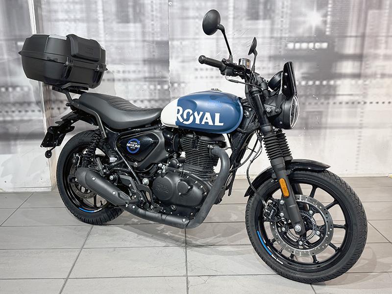 Royal Enfield Hntr 350 Blu/Bianco usata - moto custom